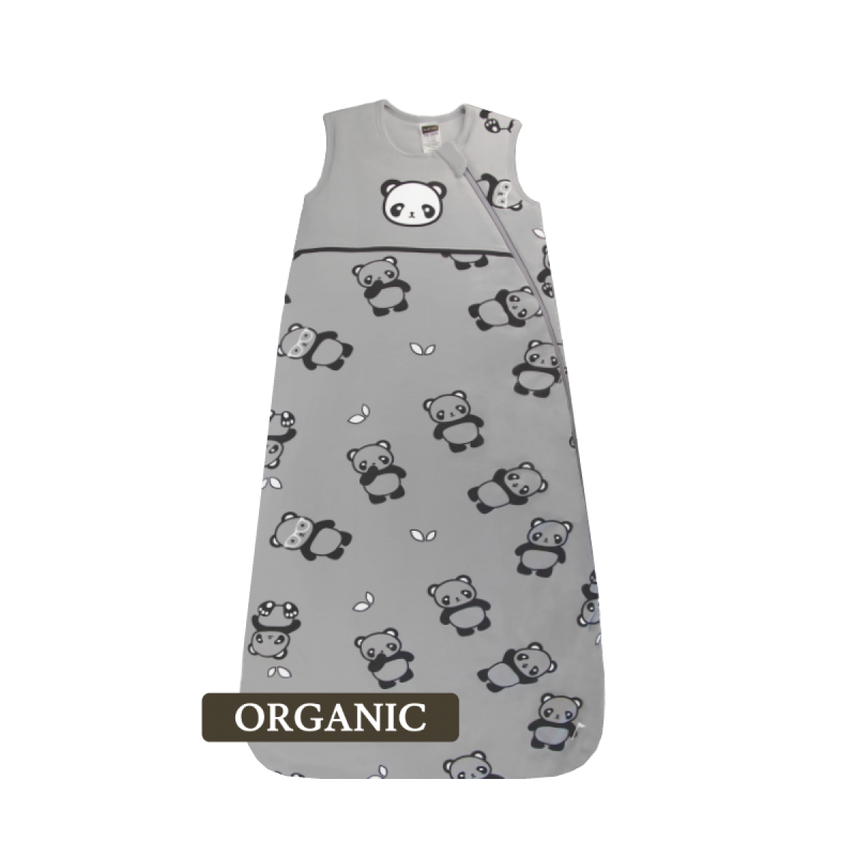 KUSHIES ORGANIC有機棉睡袋 初生0+ / 18-36個月適用 灰色熊貓