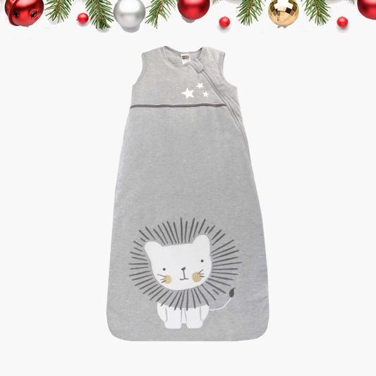 KUSHIES 全棉睡袋 嬰幼兒6-18個月 / 幼兒18-36個月適用 灰色獅子