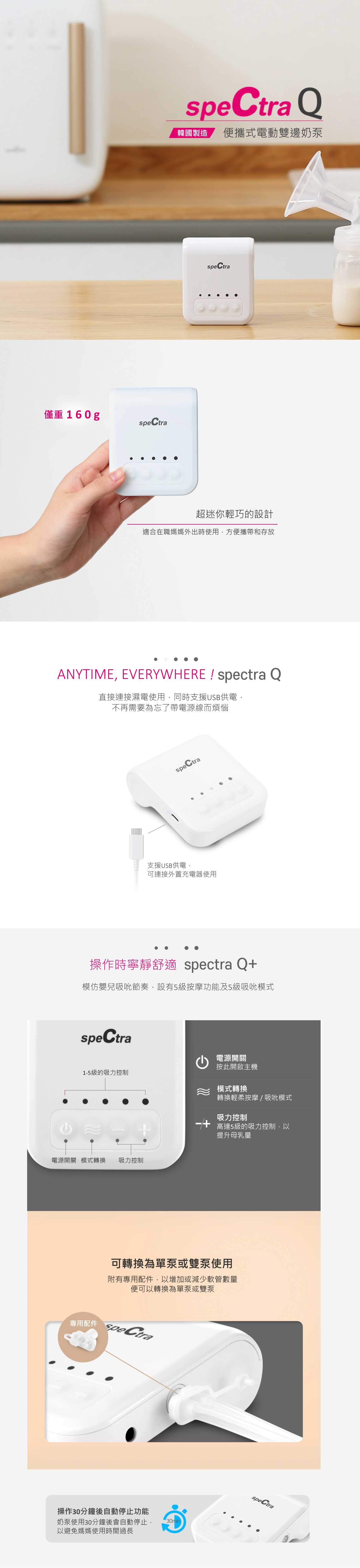 SPECTRA Q 迷你電動奶泵 Spectra Q breastpump