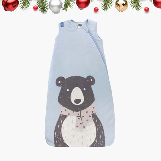 KUSHIES 全棉睡袋 初生0+ 淺藍色熊仔